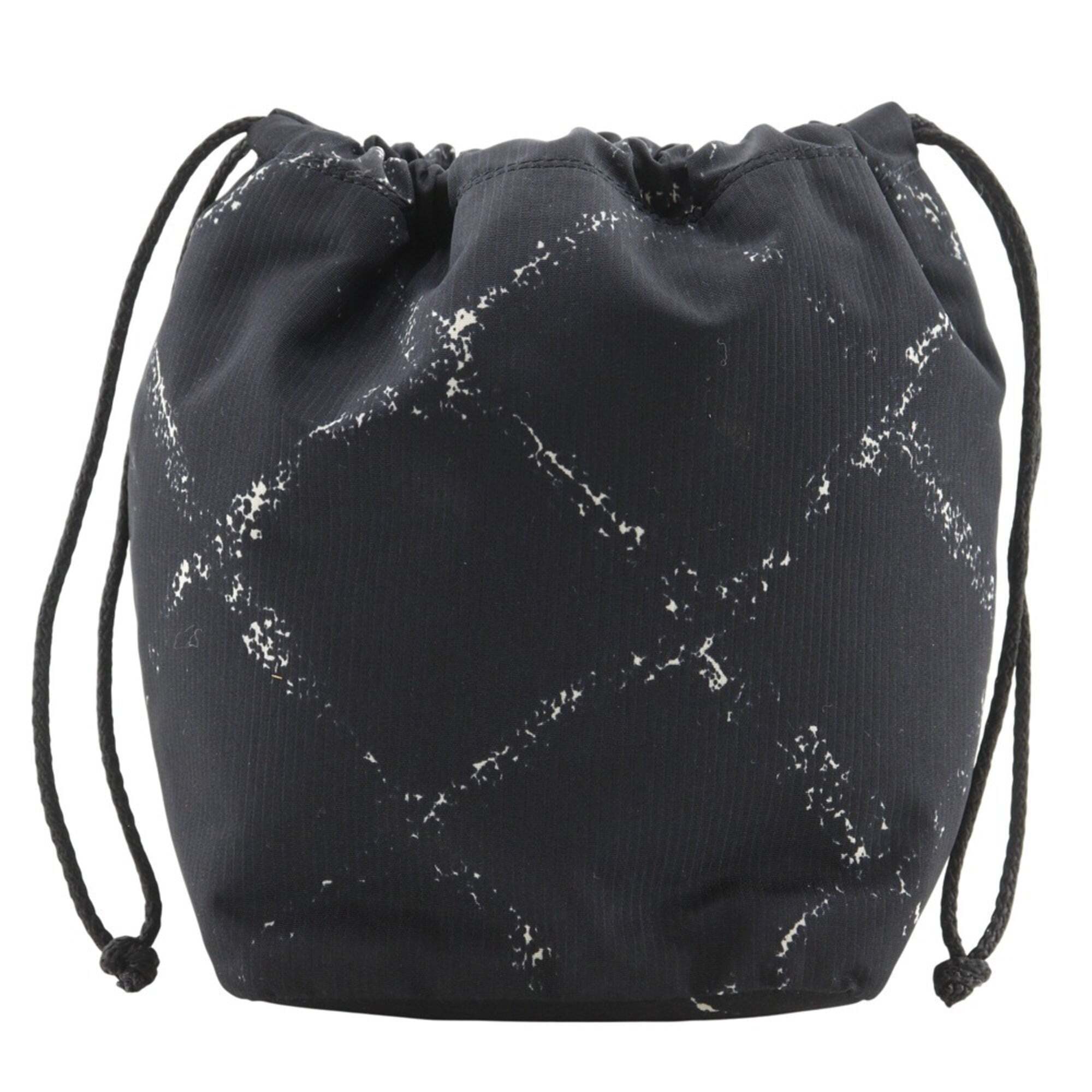 Chanel Travel Line Pouch, Nylon, Black, Women's